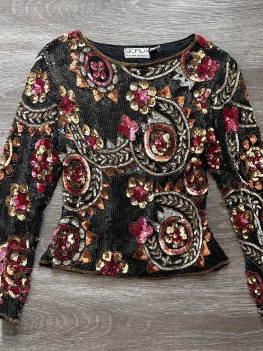 Vintage sequined Scala top